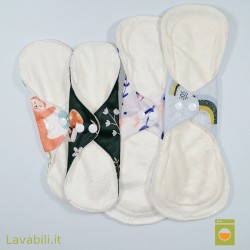 Assorbenti donna lavabili in spugna di bambù