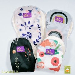 Set di assorbenti lavabili freschi in spugna bamboo ideali per pelle soggetta a allergie.