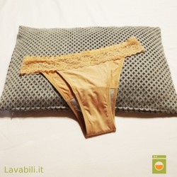 Slip assorbente a bikini con pizzo