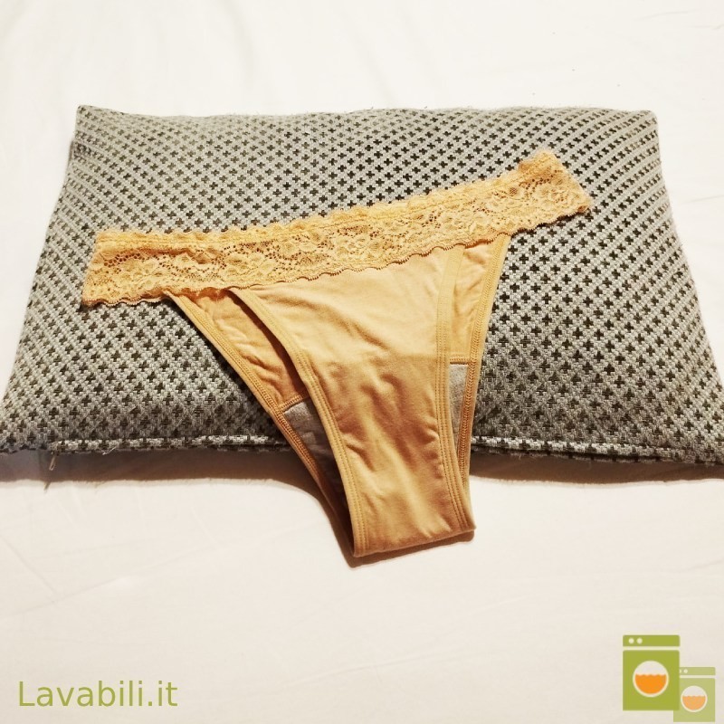 Slip assorbente a bikini con pizzo Slip assorbente a bikini con pizzo