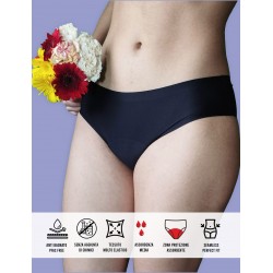 mutande mestruali seamless a taglia unica S - XL ultra stretch, flusso da leggero a medio