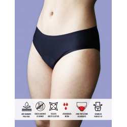 mutande assorbenti seamless a taglia unica S - XL ultra stretch, flusso da leggero a medio