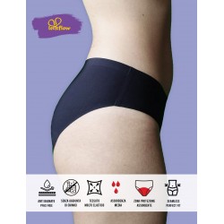 mutande mestruali senza cuciture  a taglia unica S - XL ultra stretch, flusso da leggero a medio